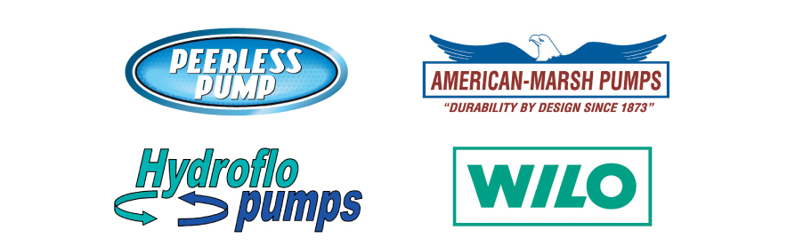 Authorized dealer for: Peerlees Pumps, American-Marsh Pums, Hydroflow Pumps and Wilo
